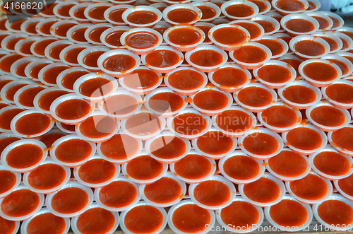 Image of Stack of hot chili paste