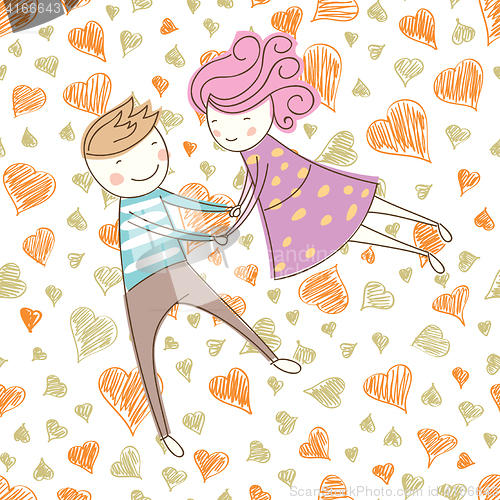 Image of Vector Seamless Card With Couple 20 [Converted]