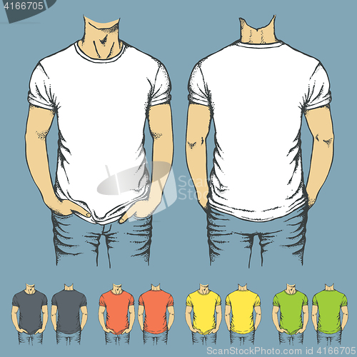 Image of Vector set of t-shirts templates