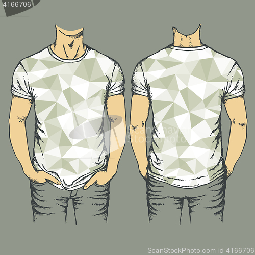 Image of Vector gray t-shirts templates