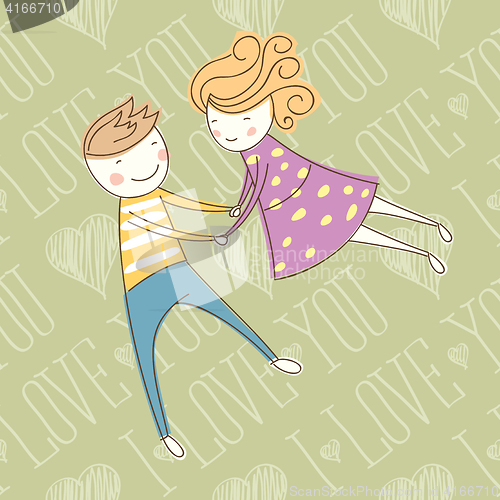 Image of Vector Seamless Card With Couple 12 [Converted]