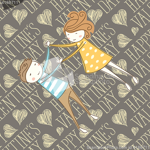 Image of Vector Seamless Card With Couple 13 [Converted]