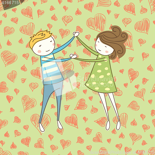 Image of Vector Seamless Card With Couple 21 [Converted]