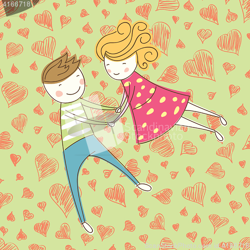 Image of Vector Seamless Card With Couple 24 [Converted]