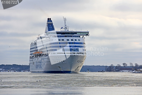 Image of Cruise Ferry Silja Symphony in Winter