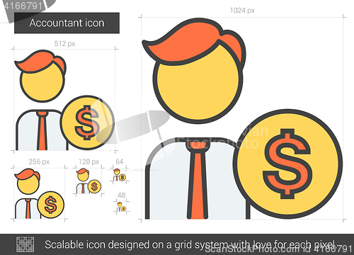 Image of Accountant line icon.