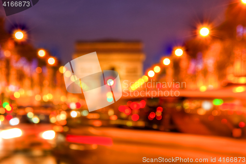 Image of Abstract Traffic on Champs Elysees