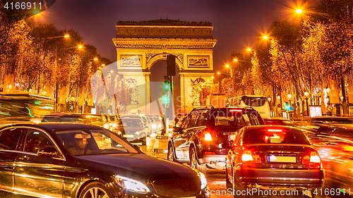 Image of The Crowded Traffic in Paris