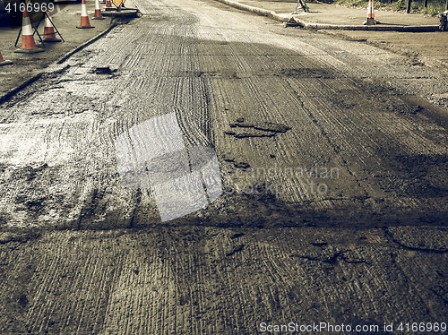 Image of Vintage looking Road paving