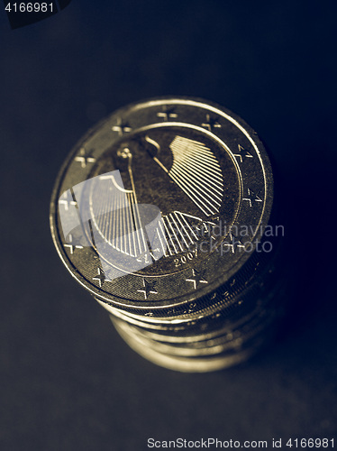 Image of Vintage Euro coins