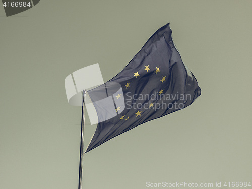 Image of Vintage looking EU flag