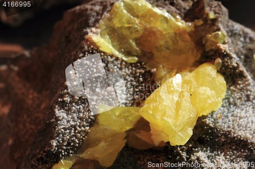Image of sulphur mineral texture