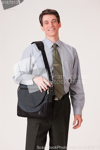 Image of Young Emotional Man In A Business Suit