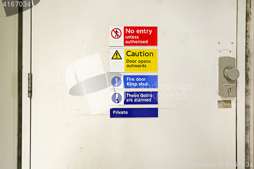 Image of No Entry Door Sign