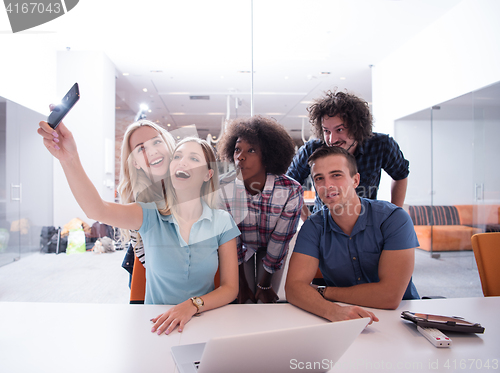 Image of Multiethnic startup business team on meeting