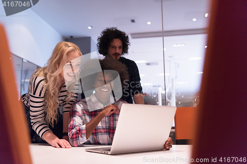 Image of Multiethnic startup business team on meeting