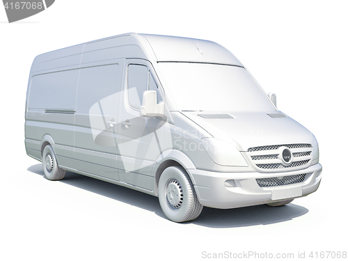 Image of 3d White Delivery Van Icon