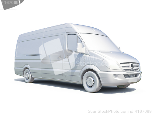 Image of 3d White Delivery Van Icon