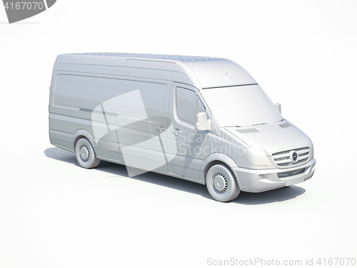 Image of 3d White Delivery Van Icon