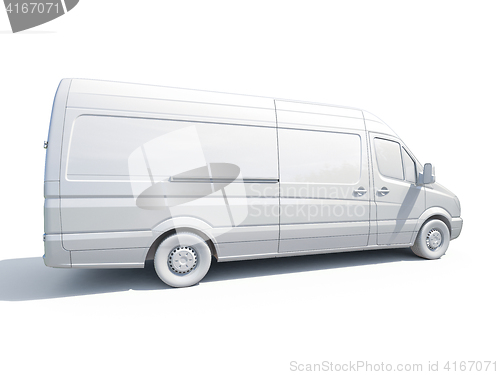 Image of 3d White Delivery Van Icon