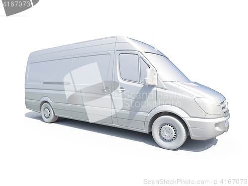 Image of 3d White Delivery Van Icon