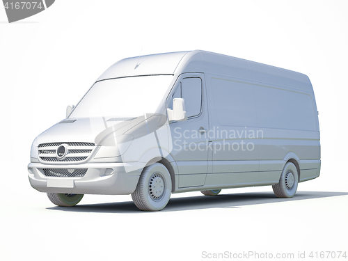 Image of 3d White Delivery Van Icon