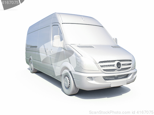 Image of 3d White Delivery Van Icon