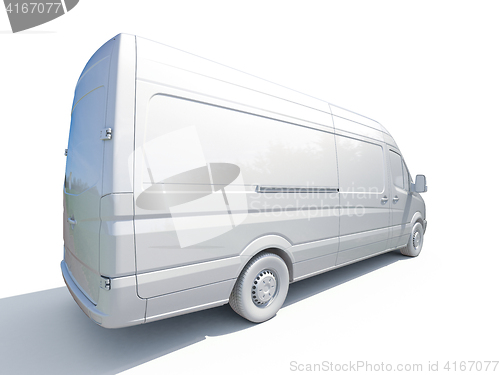 Image of 3d White Delivery Van Icon