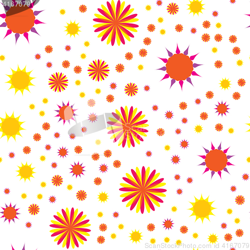 Image of Seamless pattern with beautiful flowers