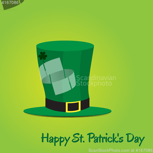 Image of Leprechaun hat on green background