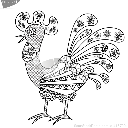 Image of Decorative colored rooster