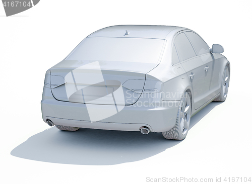 Image of 3d Car White Blank Template