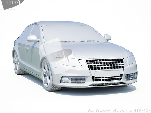 Image of 3d Car White Blank Template