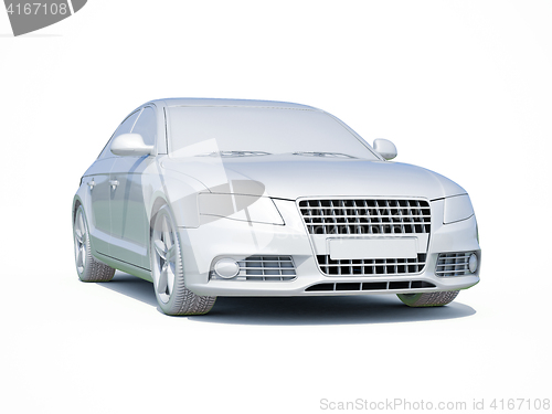 Image of 3d Car White Blank Template