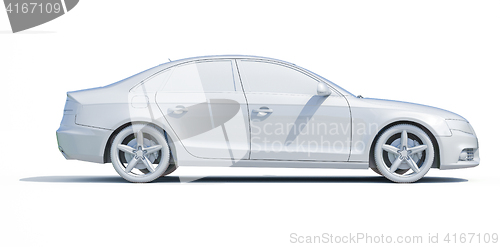 Image of 3d Car White Blank Template