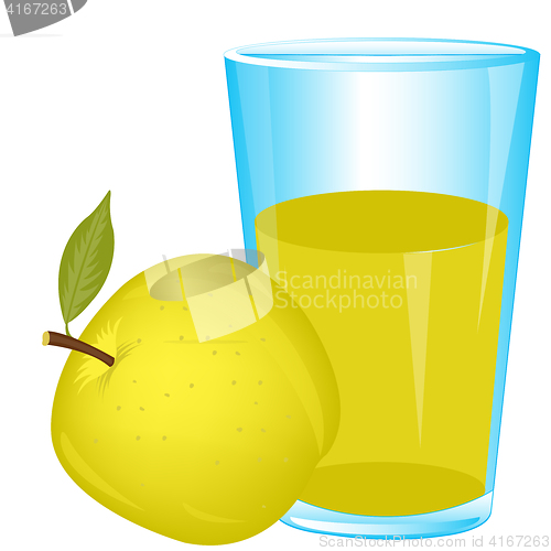 Image of Glass of juice and apple