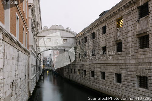 Image of Bridge of Sighs in Venice, Veneto, Italy, Europe