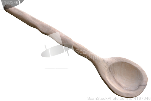 Image of Carved Wooden Ladle Cutout