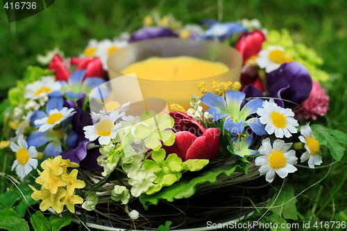 Image of Candle in the garden