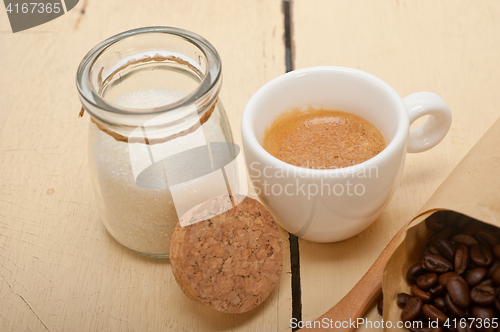 Image of espresso coffee and beans