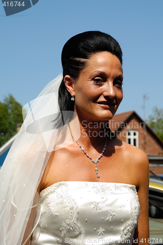 Image of Bride in white dress