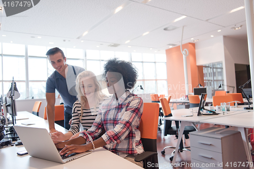 Image of Multiethnic startup business team