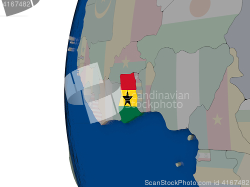 Image of Ghana with national flag