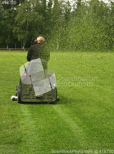 Image of Mowing soccer field