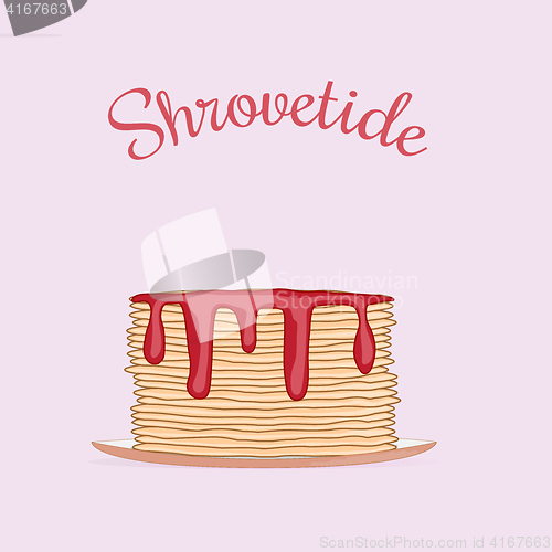 Image of Pancakes with red jam