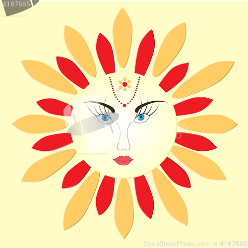 Image of Sun - russian symbol holiday spring Shrovetide