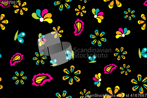 Image of Seamless pattern with beautiful flowers