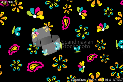 Image of Seamless pattern with beautiful flowers