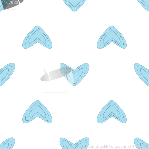 Image of Seamless pattern with blue hearts