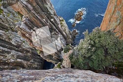 Image of Rugged coastline cliffs